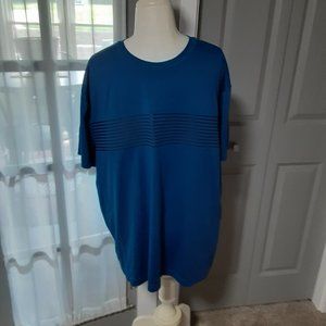 💰 3/$25.00 Men's MS Michael Strahan S/S Shirt Blue/black w/stripes XXL EUC.